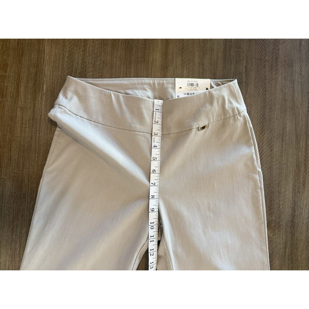 NWT I.N.C. INTERNATIONAL CONCEPTS Mid Rise Tummy Control Beige Skinny Pants 4S - Picture 9 of 16